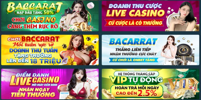 Khuyến mãi hấp dẫn của chuyên mục live casino